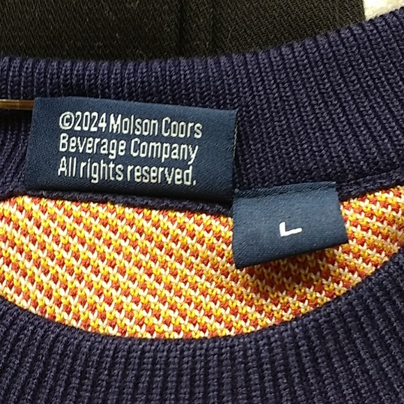 Men's UGLY Coors Lite Sweater Vest (or Ladies Mini Dress) Size L NWOT - Picture 6 of 6